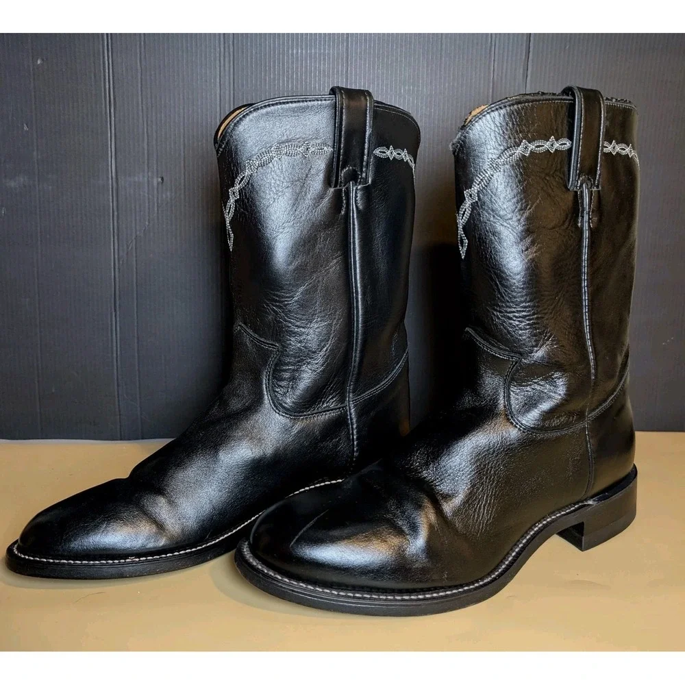 Justin Mens Boots Jackson 3233 Full Welt Single Stitch Leather Size 8